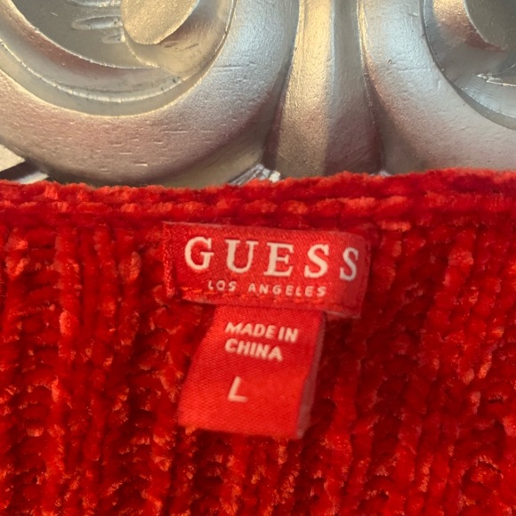 Slouchy Guess Red Sweater - Picture 2 of 2